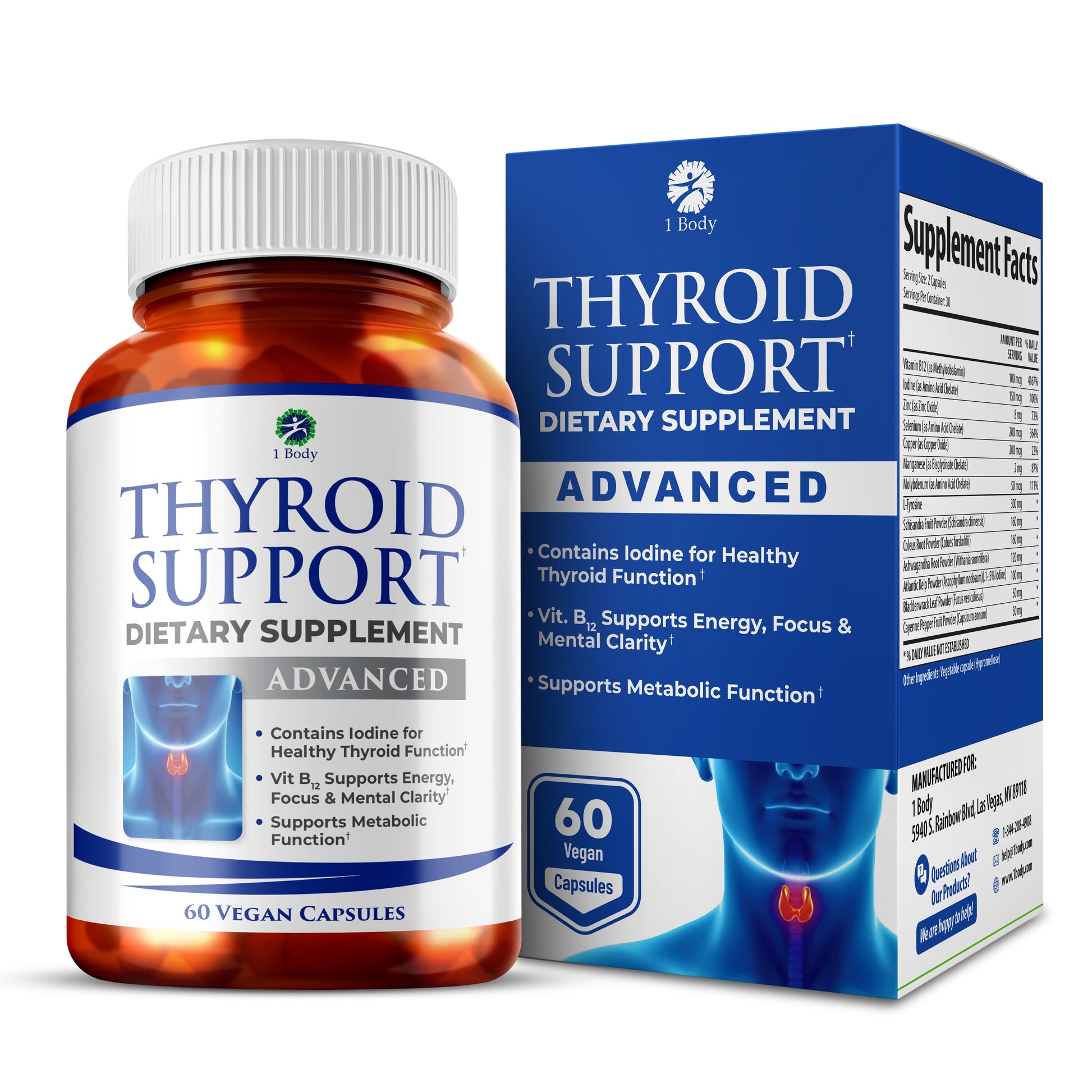 1 Body Thyroid Support bottle and box